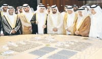 محمد بن راشد يشهد توقيع اتفاقية تنفيذ المرحلة الثالثة من مجمع الطاقة الشمسية في دبي.